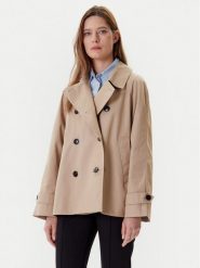 Tommy Hilfiger Trencz WW0WW45618 Beżowy Regular Fit. Brązowe płaszcze TOMMY HILFIGER, bez wzorów, z bawełny, bez kaptura. Za 1,079.00 zł.