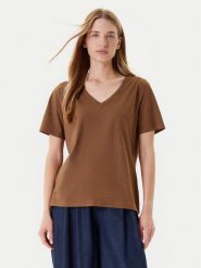 United Colors Of Benetton T-Shirt 3BVXD400H Brązowy Relaxed Fit. Brązowe t-shirty United Colors of Benetton, s, bez wzorów, z bawełny, bez kołnierzyka, bez ramiączek. Za 59.99 zł.