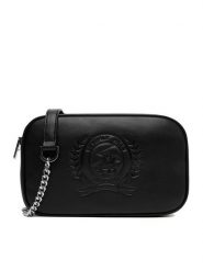 Beverly Hills Polo Club Torebka C-BHPC-L-010-08 Czarny. Czarne listonoszki Beverly Hills Polo Club, bez wzorów, z materiału, bez dodatków. Za 159.99 zł.