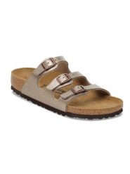 Birkenstock Klapki "Florida" w kolorze szarobrązowym rozmiar: 37. Szare klapki Birkenstock, bez wzorów, z otwartym noskiem, bez obcasa. Za 346.99 zł.