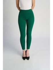 Marks & Spencer Jegginsy w kolorze zielonym rozmiar: 40/L31. Zielone jeansy Marks & Spencer, l, bez wzorów, z podwyższonym stanem. Za 42.08 zł.