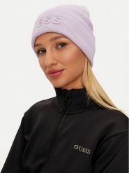 Guess Czapka AW5179 POL01 Fioletowy. Fioletowe czapki Guess, z aplikacjami, z materiału. Za 169.99 zł.