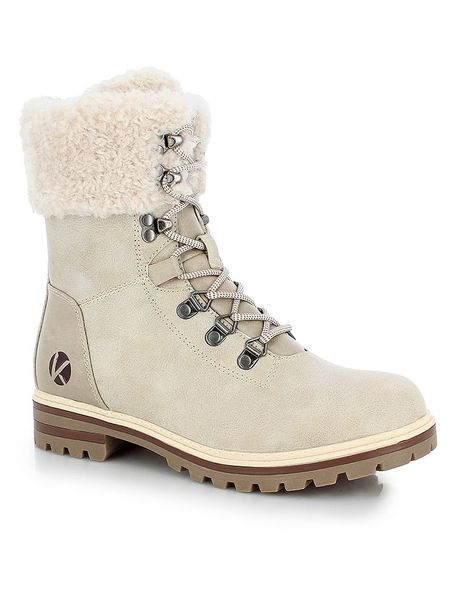 Kimberfeel Botki zimowe "Thea" w kolorze kremowym rozmiar: 37. Brązowe botki Kimberfeel, na zimę, bez wzorów, z materiału, bez obcasa, bez zapięcia. Za 348.90 zł.