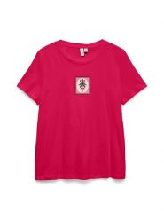Vero Moda Koszulka w kolorze różowym rozmiar: S. Różowe bluzki Vero Moda, s, bez wzorów, z bawełny, bez kołnierzyka, bez ramiączek. Za 48.73 zł.