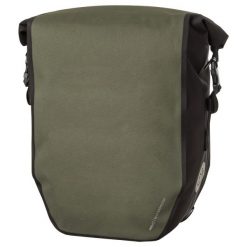 Torba rowerowa pojedyncza wodoszczelna 21L zielona. Zielone torby na laptopa AGU, bez wzorów, z materiału. Za 556.95 zł.