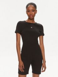 Calvin Klein Jeans Kombinezon Archival J20J223172 Czarny Slim Fit. Czarne sukienki Calvin Klein Jeans, xl, bez wzorów, z jeansu, bez kołnierzyka, bez ramiączek. Za 219.99 zł.