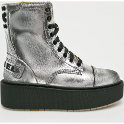 Diesel - Buty. Szare obuwie sportowe Diesel, z gumy, bez zapięcia. W wyprzedaży za 999.90 zł.