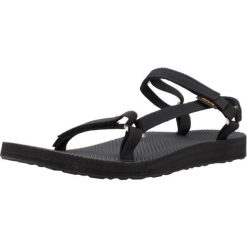 Sandały TEVA W ORIGINAL UNIVERSAL SLIM Czarny. Czarne sandały Teva, bez wzorów, z materiału, bez obcasa, bez zapięcia. Za 256.99 zł.