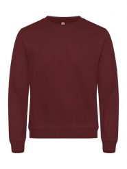 Clique Basic Roundneck unisex bluza z okrągłym dekoltem, materiał stabilizowany. Czerwone bluzy CLIQUE, xl, bez wzorów, z bawełny, bez kaptura. Za 149.58 zł.