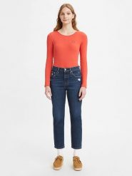 Levi´s Dżinsy "501® Crop" - Regular fit - w kolorze granatowym rozmiar: W30/L30. Niebieskie jeansy l, z aplikacjami, z podwyższonym stanem. Za 286.84 zł.