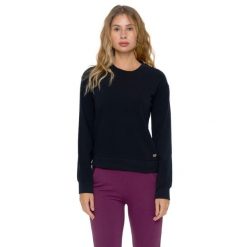 Bluza zimowa Leone 1947 Never Without Damen z Rundhalsausschnitt. Czarne bluzy LEONE 1947 APPAREL, na zimę, bez wzorów, z bawełny, bez kaptura. W wyprzedaży za 147.35 zł.