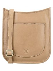 HIDE & STITCHES Skórzana torebka "Jura" w kolorze beżowym - 20 x 21 x 8 cm rozmiar: onesize. Brązowe torby na ramię HIDE & STITCHES, bez wzorów, z materiału, na ramię, bez dodatków. Za 217.99 zł.