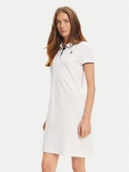 U.S. Polo Assn. Sukienka codzienna WUP1312 Biały Regular Fit. Białe sukienki U.S. Polo Assn., na co dzień, s, bez wzorów, z bawełny, bez kołnierzyka, bez ramiączek, proste. Za 259.99 zł.