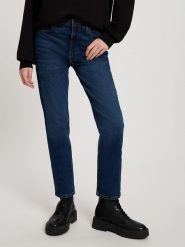 Cross Jeans Dżinsy - Regular fit - w kolorze granatowym rozmiar: 28W. Niebieskie jeansy Cross Jeans, z aplikacjami, z podwyższonym stanem. Za 104.89 zł.