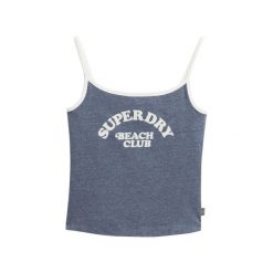 Damski tank top Superdry Essential. Niebieskie bielizna sportowa Superdry, bez wzorów. W wyprzedaży za 113.10 zł.