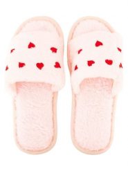 Zwillingsherz Kapcie w kolorze jasnoróżowo-czerwonym rozmiar: S/M. Czerwone obuwie domowe Zwillingsherz, bez wzorów, z materiału, bez zapięcia. Za 60.99 zł.