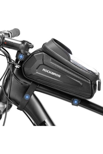 Torba rowerowa Mobicase 1,7L. Czarne torby na ramię ROCKBROS, bez wzorów, z poliesteru, na ramię, bez dodatków. Za 94.99 zł.