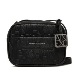 Torebka Armani Exchange. Czarne listonoszki Armani Exchange, bez wzorów, bez dodatków. Za 479.99 zł.