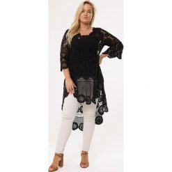 Czarna Tunika Marga. Czarne tuniki Born2be, l, bez wzorów, bez kołnierzyka, bez ramiączek. Za 99.99 zł.