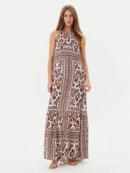 Gaudi Sukienka letnia 511FD15025 Brązowy Relaxed Fit. Brązowe sukienki Gaudi, na lato, bez wzorów, z wiskozy, bez kołnierzyka, bez ramiączek. Za 619.99 zł.