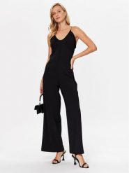 Sisley Sukienka codzienna 41AYLT00D Czarny Regular Fit. Czarne sukienki Sisley, na co dzień, bez wzorów, z syntetyku, bez kołnierzyka, bez ramiączek, proste. Za 329.99 zł.