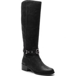 Oficerki MICHAEL MICHAEL KORS - Heather Boot 40F8HAMB5S Black. Czarne kozaki MICHAEL Michael Kors, z materiału, bez obcasa, na obcasie, bez zapięcia. W wyprzedaży za 769.00 zł.