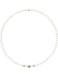 Mitzuko Naszyjnik perłowy w kolorze białym - dł. 42 cm rozmiar: onesize. Białe naszyjniki Mitzuko, z kryształem, srebrne. Za 382.99 zł.