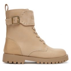 Botki Liu Jo. Brązowe botki Liu Jo, bez wzorów, bez obcasa, na płaskiej podeszwie, bez zapięcia. Za 519.99 zł.