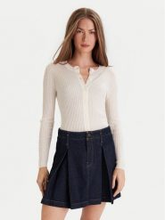 Lacoste Kardigan AF4141 Écru Slim Fit. Kardigany Lacoste, bez wzorów, z wełny. Za 769.99 zł.