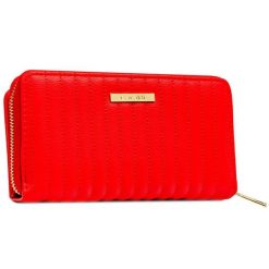 Duży pikowany portfel damski na karty wykonany ze skóry ekologicznej poziomy na zatrzask i suwak 4U CAVALDI CHWJ-08. Portfele 4U Cavaldi, bez wzorów, ze skóry ekologicznej. Za 45.00 zł.