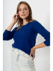 Perfect Cashmere Kaszmirowy sweter "Marya" w kolorze niebieskim rozmiar: M. Niebieskie swetry Perfect Cashmere, m, bez wzorów, z kaszmiru, bez ramiączek. Za 434.99 zł.