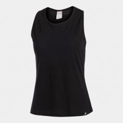 Damski tank top Joma Oasis - Styl i komfort dla aktywnych kobiet. Czarne topy Joma, bez wzorów, z bawełny, bez kołnierzyka, bez ramiączek. Za 114.99 zł.