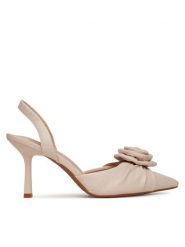 JENNY Sandały WFA3607-1 Beżowy. Brązowe sandały Jenny, bez wzorów, z materiału, bez obcasa, na szpilce, bez zapięcia. Za 139.99 zł.