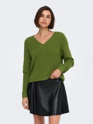JDY Sweter "Evie" w kolorze oliwkowym rozmiar: M. Brązowe swetry JDY, m, bez wzorów, bez ramiączek. Za 94.95 zł.