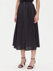 DKNY Spódnica trapezowa P5AN7A13 Czarny Loose Fit. Czarne spódnice DKNY, bez wzorów, z syntetyku, trapezowe. Za 269.99 zł.