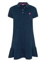 Polo Sylt Sukienka polo w kolorze granatowym rozmiar: XXL. Niebieskie sukienki Polo Sylt, xxl, bez wzorów, z bawełny, bez kołnierzyka, bez ramiączek, midi. Za 136.45 zł.