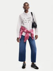 Desigual Koszula Ykohama 24WWCW19 Biały Regular Fit. Białe koszule Desigual, s, bez wzorów, z bawełny, bez kołnierzyka, bez ramiączek. Za 189.99 zł.