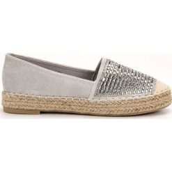 Szare Espadryle Z Cyrkoniami VICES. Szare espadryle vices, bez wzorów, bez obcasa, bez zapięcia. W wyprzedaży za 99.00 zł.