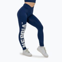 Legginsy NEBBIA Glute Check High Waisted. Niebieskie legginsy Nebbia, bez wzorów. Za 219.99 zł.