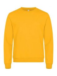 Clique Miami Roundneck – uniseks bluza z bawełny z recyklingu – Lemon. Żółte bluzy CLIQUE, xl, bez wzorów, z bawełny, bez kaptura. Za 164.44 zł.