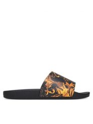 Versace Jeans Couture Klapki 79VA3SQ3 Czarny. Czarne klapki Versace Jeans Couture, bez wzorów, z jeansu, bez obcasa. Za 309.99 zł.