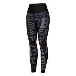 Legginsy sportowe damskie z wysokim stanem EXTREME HOBBY LETTERS. Czarne legginsy EXTREME HOBBY, m, bez wzorów, z elastanu, z podwyższonym stanem, do biegania. Za 229.00 zł.