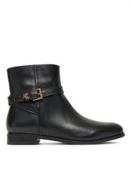 LAUREN RALPH LAUREN Botki Brooke 802967768001 Czarny. Czarne botki Lauren Ralph Lauren, bez wzorów, ze skóry, bez obcasa, na płaskiej podeszwie, bez zapięcia. Za 1,019.00 zł.