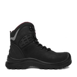 Półbuty Hunter. Czarne botki Hunter, bez wzorów, bez obcasa, na płaskiej podeszwie, bez zapięcia. Za 349.99 zł.