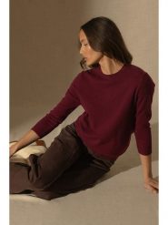 Perfect Cashmere Kaszmirowy sweter "Vanessa" w kolorze ciemnoczerwonym rozmiar: XL. Czerwone swetry Perfect Cashmere, xl, bez wzorów, z kaszmiru, bez ramiączek. Za 278.66 zł.