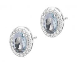 Kolczyki srebrne z cyrkoniami. Szare kolczyki Apart, z cyrkonią, srebrne. Za 129.00 zł.