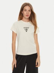 Guess T-Shirt Colette V4YI21 KCDH1 Biały Regular Fit. Białe t-shirty Guess, s, z aplikacjami, z bawełny, bez kołnierzyka, bez ramiączek. Za 109.99 zł.