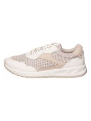 Ecco Skórzane sneakersy w kolorze biało-beżowym rozmiar: 37. Białe trampki ecco, bez wzorów, z materiału, bez zapięcia. Za 244.95 zł.