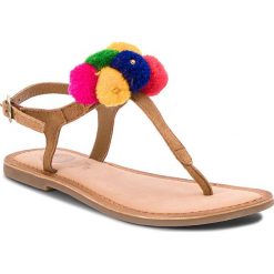 Sandały GIOSEPPO - Hatae 39317R Tan. Brązowe klapki Gioseppo, bez wzorów, z materiału, bez obcasa, na obcasie, bez zapięcia. W wyprzedaży za 129.00 zł.