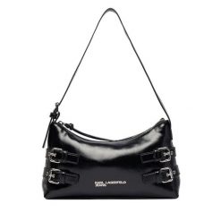 Torebka Karl Lagerfeld Jeans. Czarne torebki klasyczne Karl Lagerfeld Jeans, bez wzorów, z jeansu, bez dodatków. Za 639.99 zł.